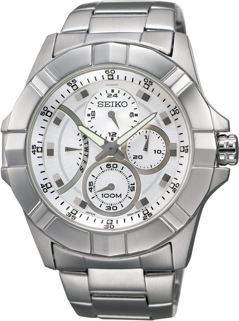 Seiko  44 mm Watch in White Dial For Men - 1