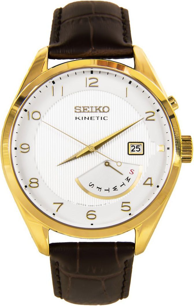 Seiko Kinetic  White Dial 42 mm Kinetic Powered Watch For Men - 1