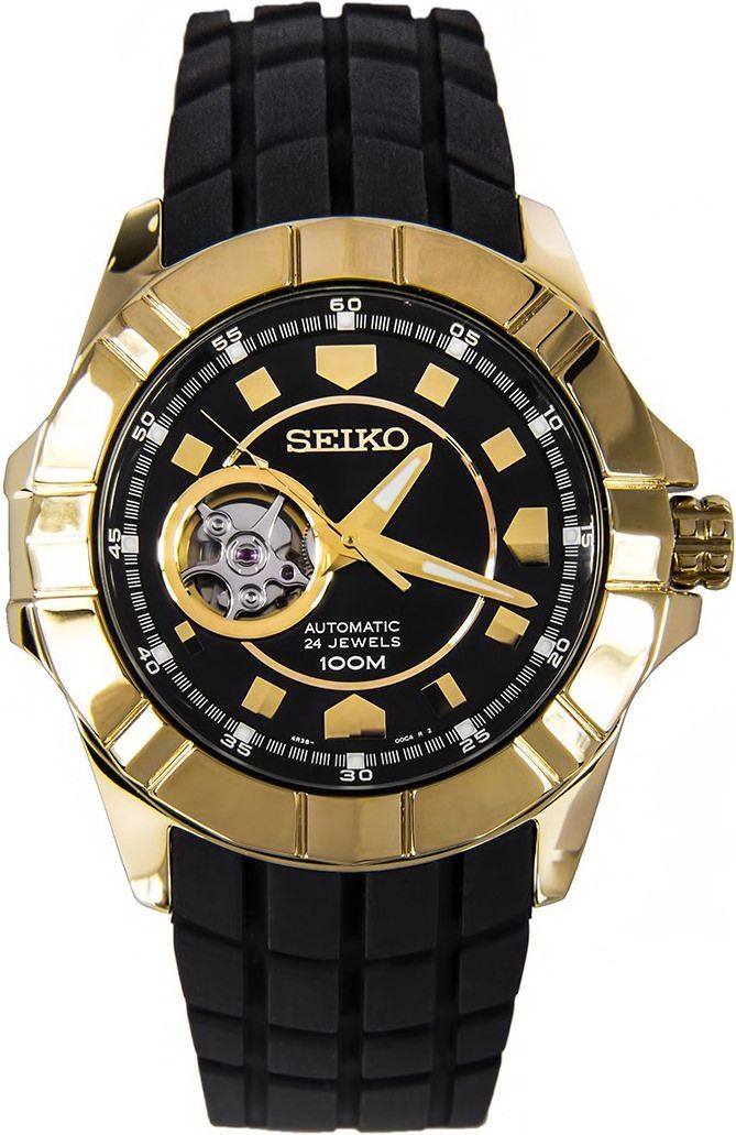 Seiko  43.9 mm Watch in Black Dial For Men - 1