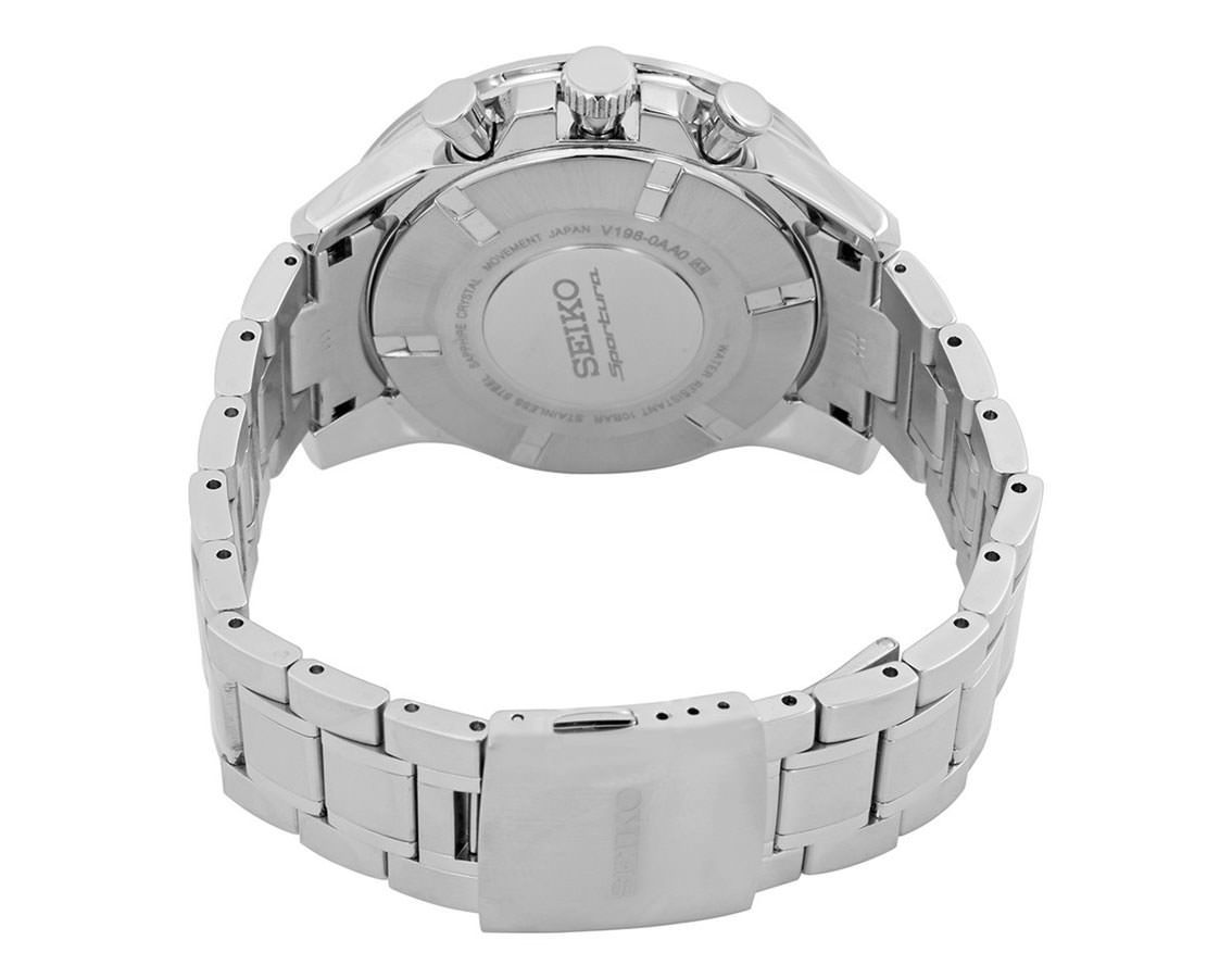 Seiko Sportura  Black Dial 45 mm Solar Powered Watch For Men - 3
