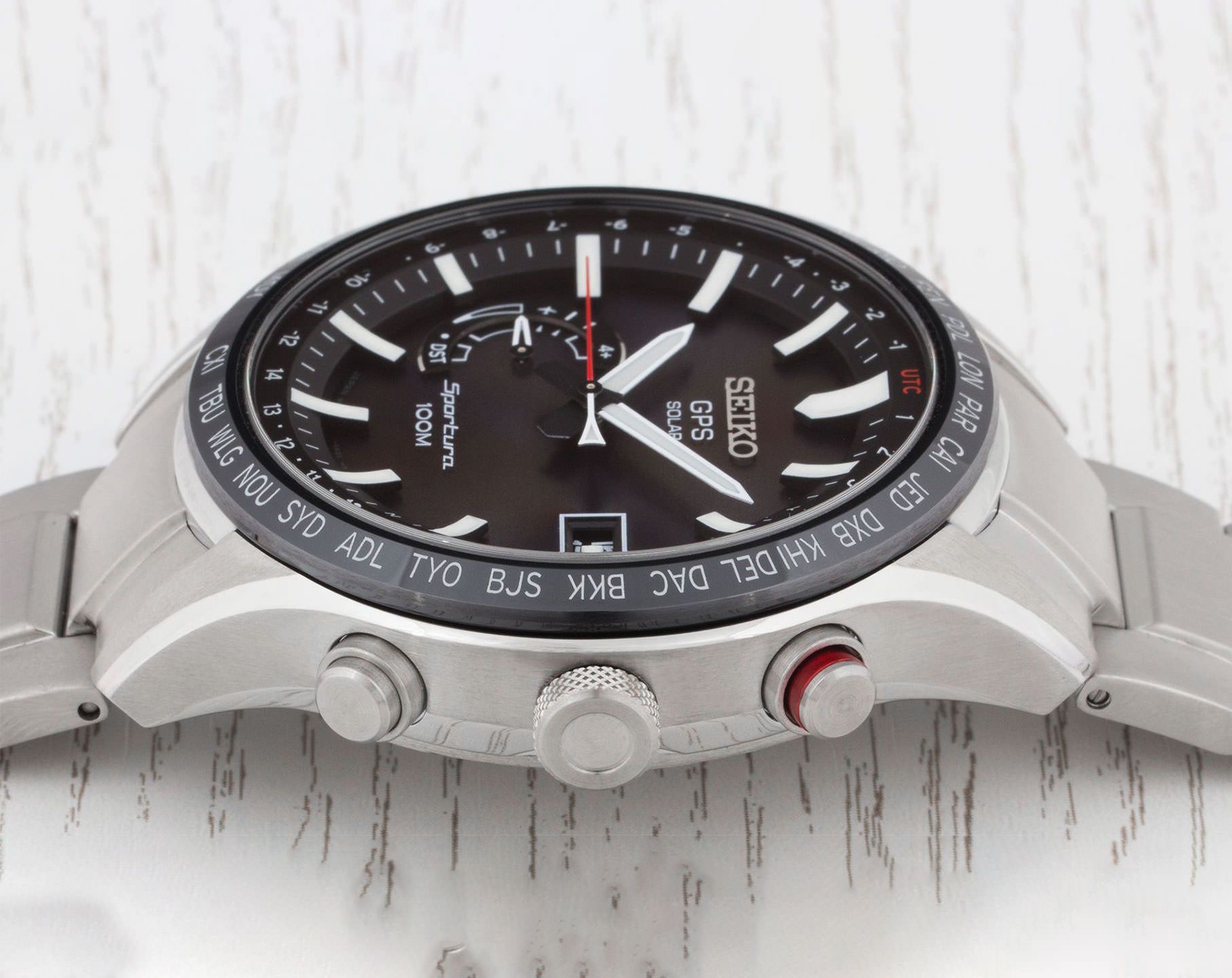 Seiko Sportura  Black Dial 45.2 mm Solar Powered Watch For Men - 2