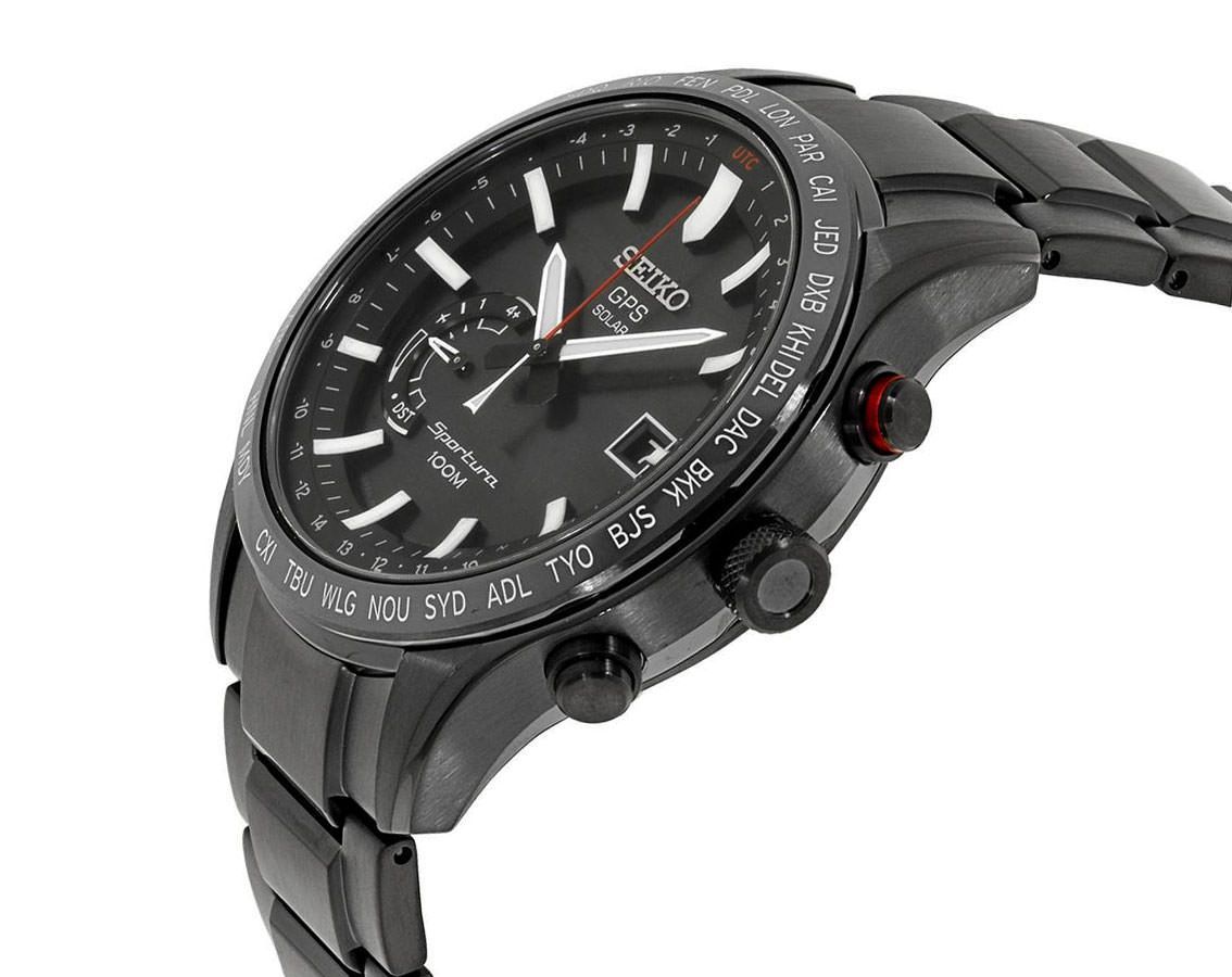 Seiko Sportura GPS Solar Black Dial 45 mm Quartz Watch For Men - 2