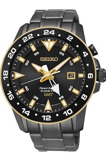 Seiko Sportura  Black Dial 45 mm Quartz Watch For Men - 1