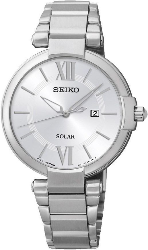 Seiko Solar  Silver Dial 32.5 mm Quartz Watch For Women - 1