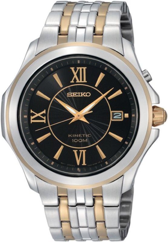 Seiko Kinetic  Black Dial 37 mm Quartz Watch For Men - 1