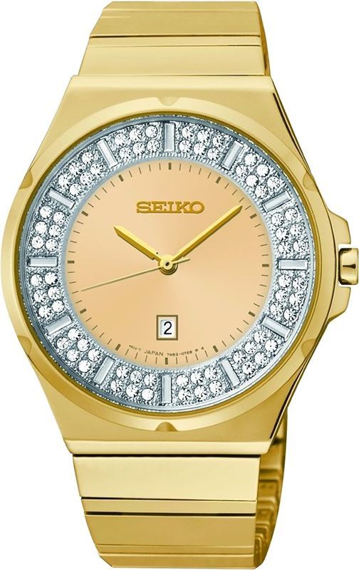 Seiko  36 mm Watch in Champagne Dial For Women - 1