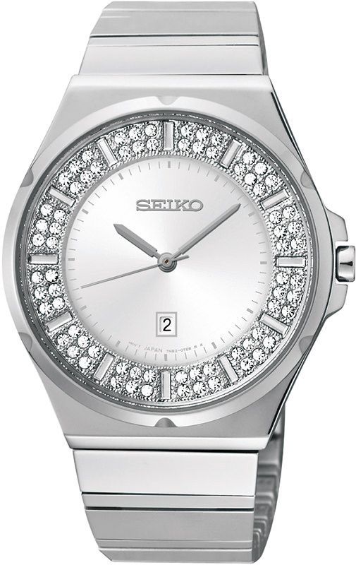 Seiko   Silver Dial 36 mm Quartz Watch For Women - 1