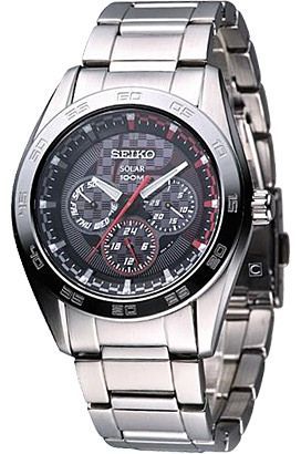 Seiko Criteria  Black Dial 42 mm Quartz Watch For Men - 1