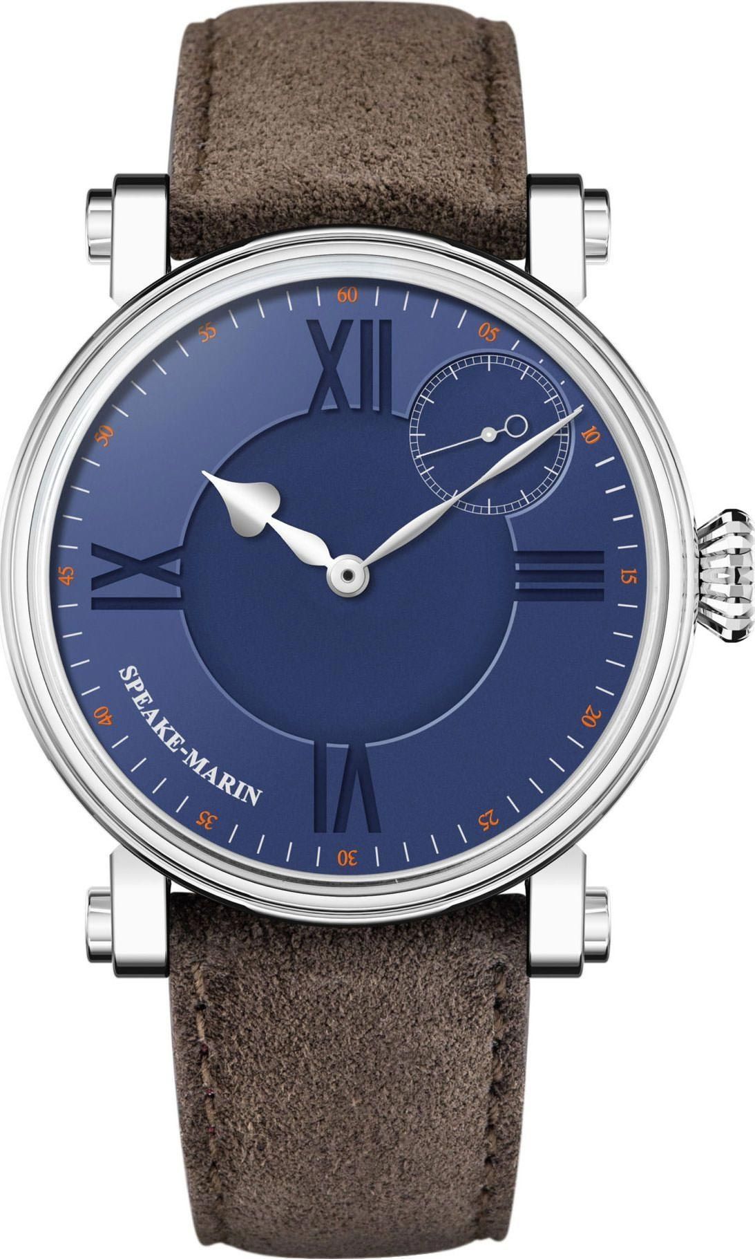 Speake-Marin One & Two Academic Blue Dial 38 mm Automatic Watch For Men - 1