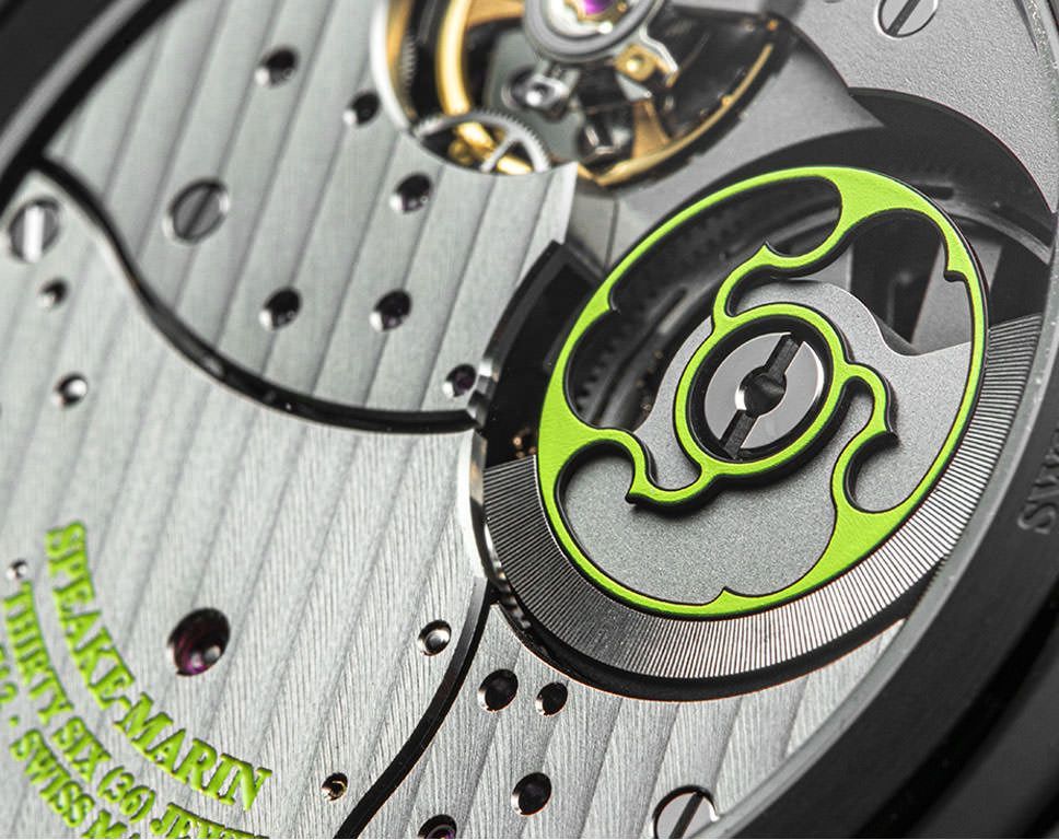 Speake-Marin One & Two Dual Time Lime Skeleton Dial 42 mm Automatic Watch For Men - 3