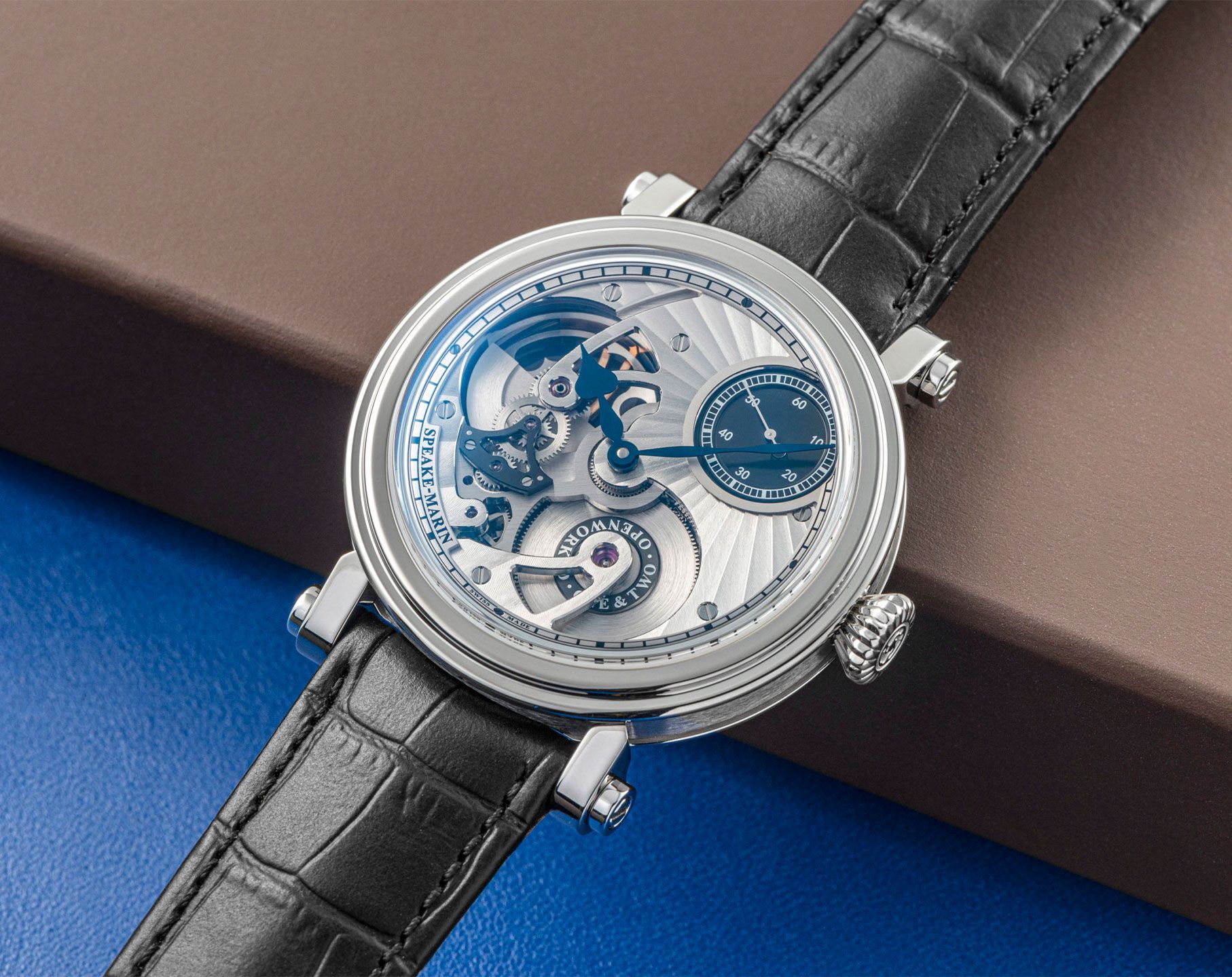 Speake-Marin One & Two Openworked Skeleton Dial 42 mm Automatic Watch For Men - 5