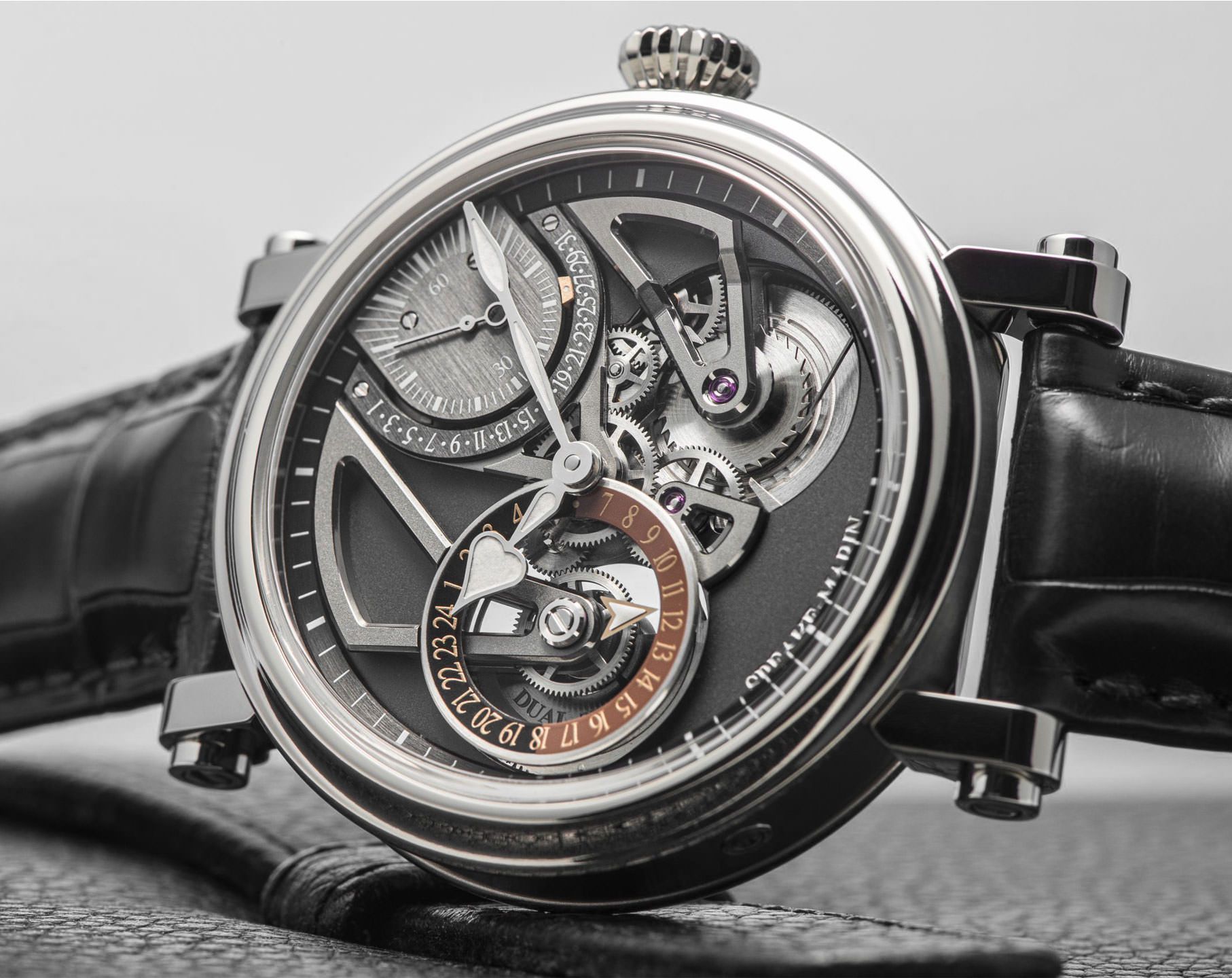 Speake-Marin One & Two Openworked Dual Time Skeleton Dial 42 mm Automatic Watch For Men - 3