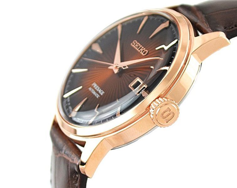 Seiko Presage Cocktail Time Brown Dial 40.5 mm Automatic Watch For Men - 3