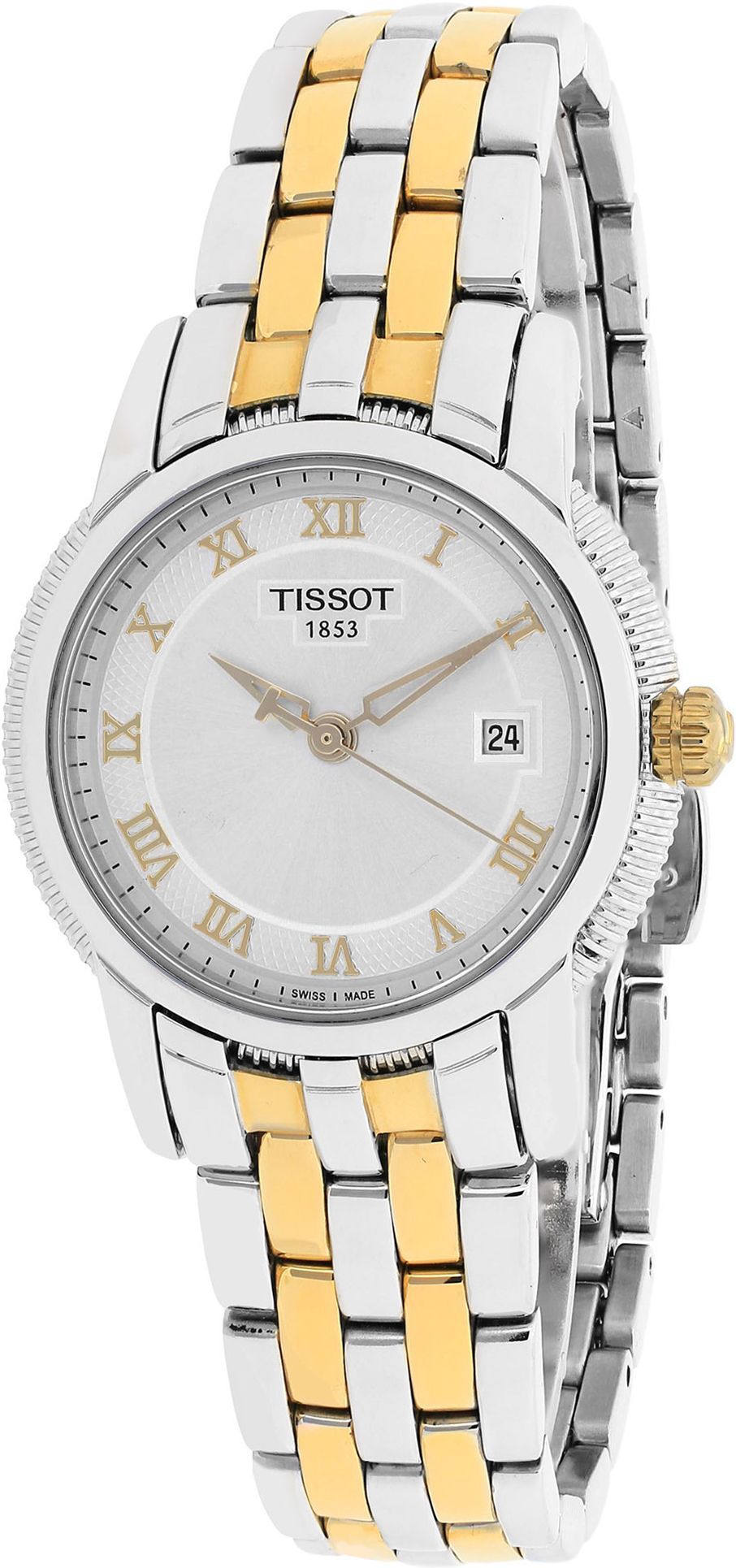 Tissot T-Classic Ballade III Silver Dial 28 mm Quartz Watch For Women - 1