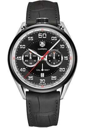 TAG Heuer Carrera 1887  Black Dial 45 mm Automatic Watch For Men - 1