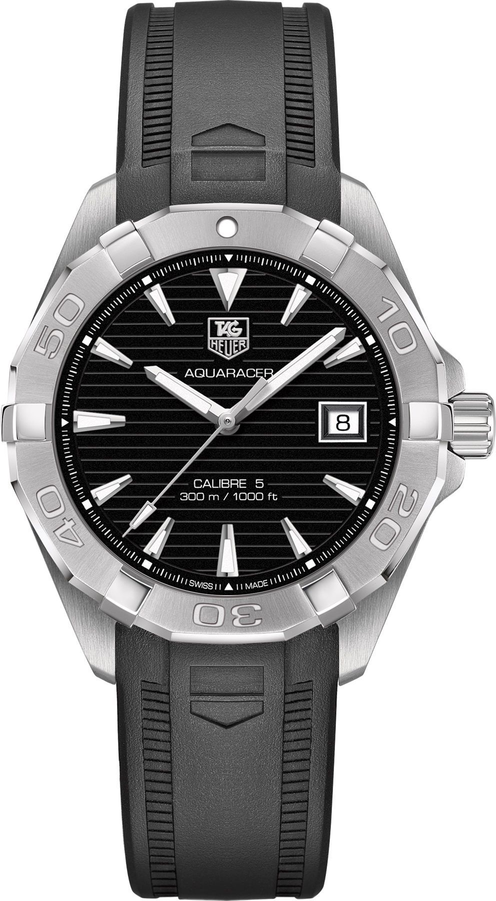 TAG Heuer Calibre 5 40.5 mm Watch in Black Dial For Men - 1