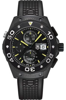 TAG Heuer  44 mm Watch in Black Dial For Men - 1
