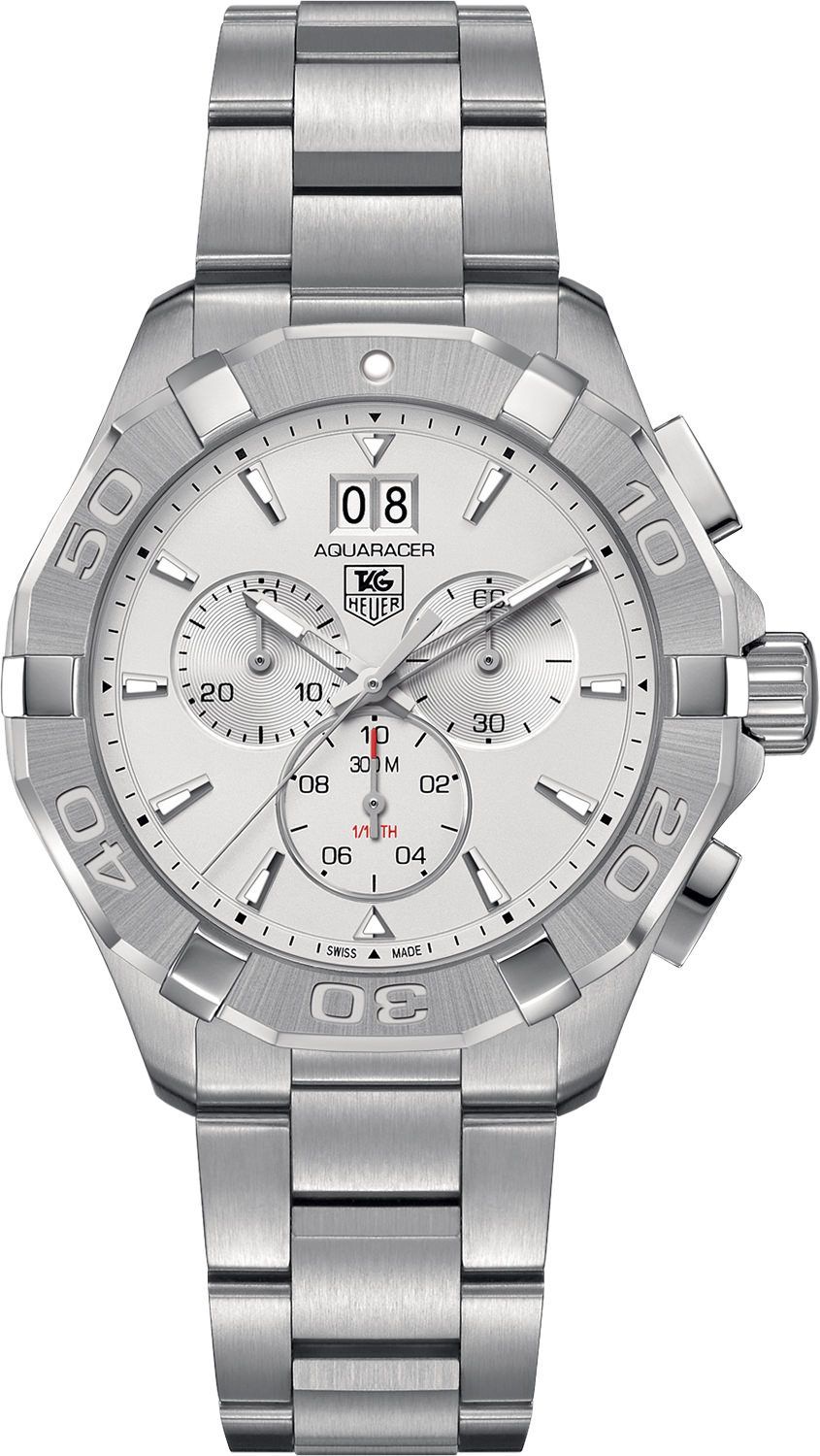 TAG Heuer  43 mm Watch in Silver Dial For Men - 1