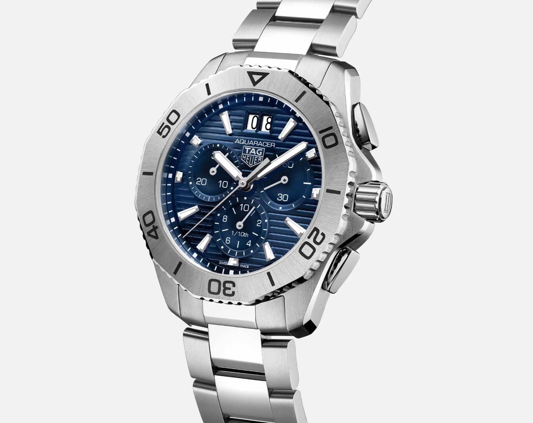 Tag heuer aquaracer mens 43mm quartz chronograph watch top