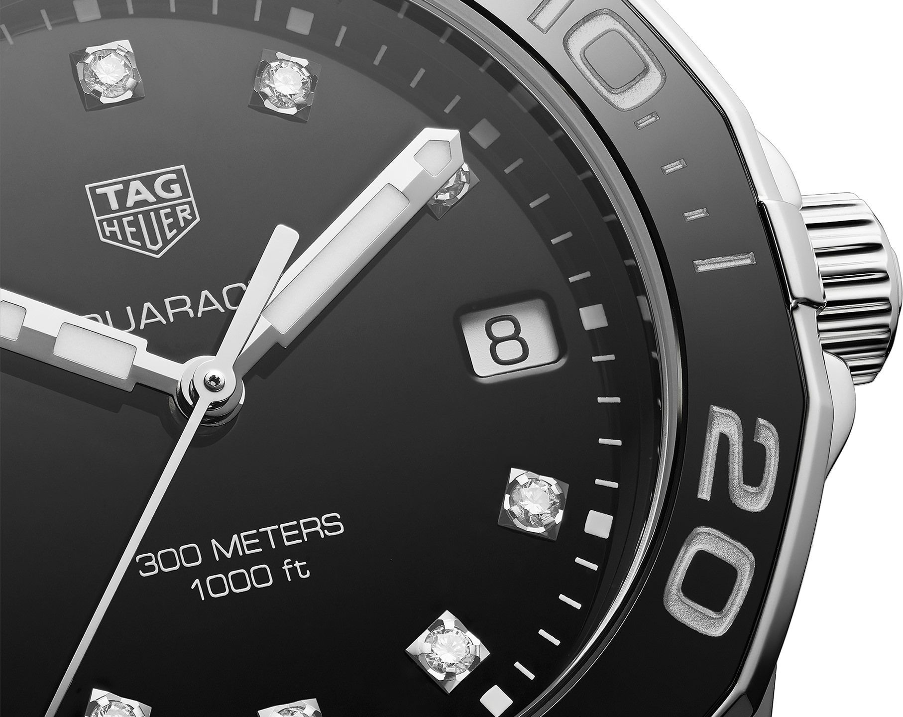 TAG Heuer Aquaracer Professional 300 Black Dial 35 mm Quartz Watch For Women - 6