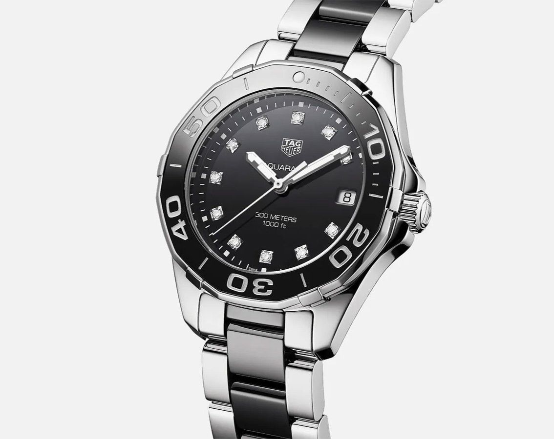 TAG Heuer Aquaracer Professional 300 Black Dial 35 mm Quartz Watch For Women - 7
