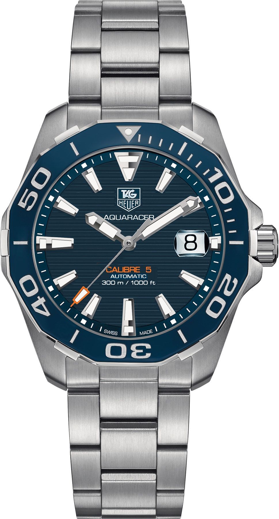 TAG Heuer Calibre 5 41 mm Watch in Blue Dial For Men - 1
