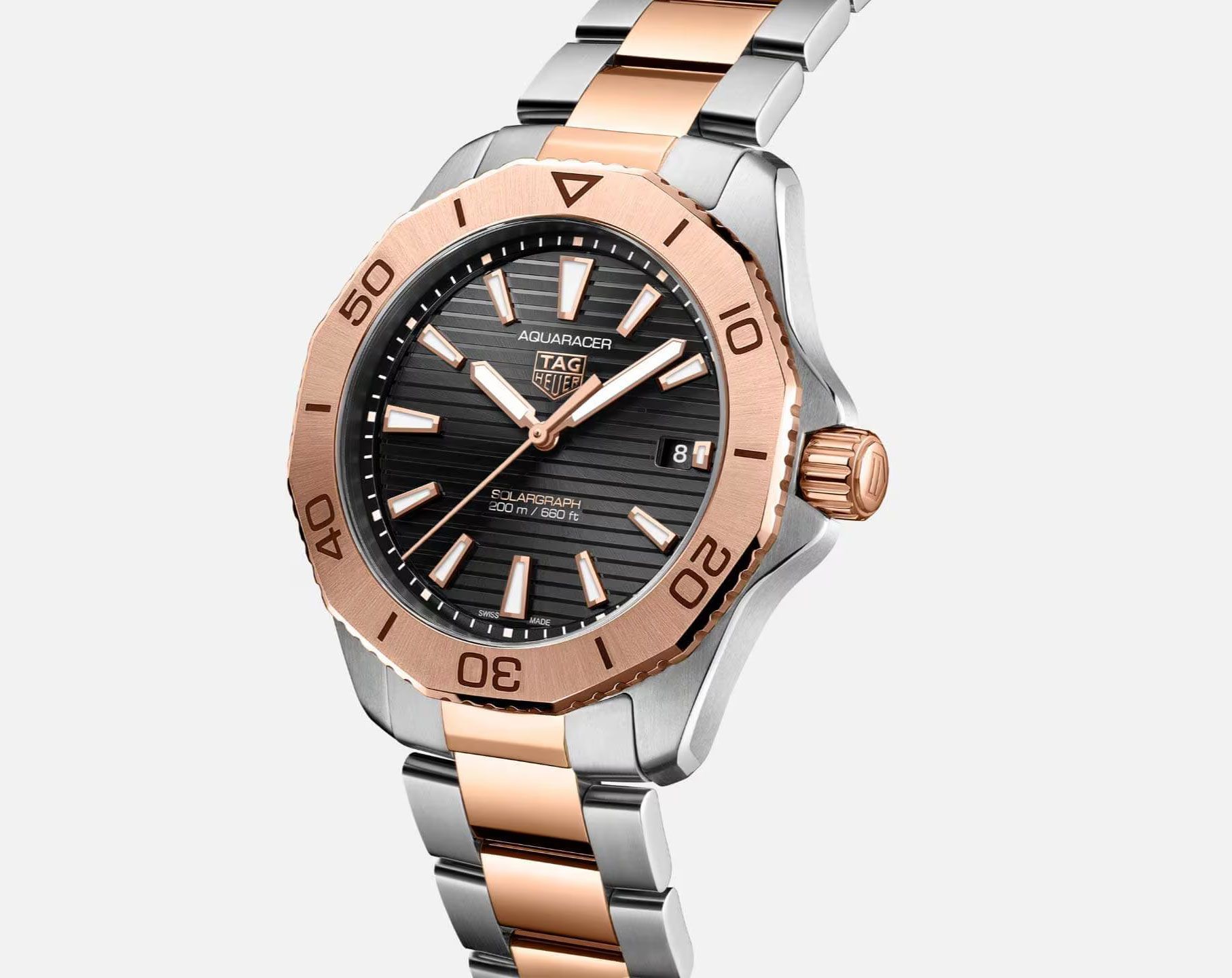 TAG Heuer Aquaracer Professional 200 Black Dial 40 mm Solar Powered Watch For Men - 4