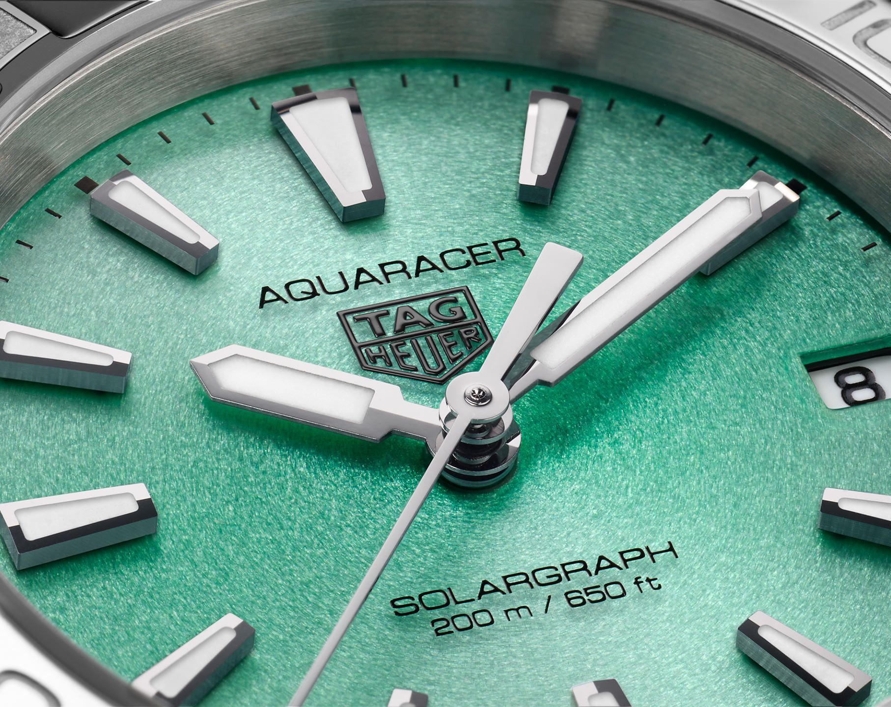 TAG Heuer Aquaracer Professional 200 Green Dial 34 mm Solar Powered Watch For Women - 6