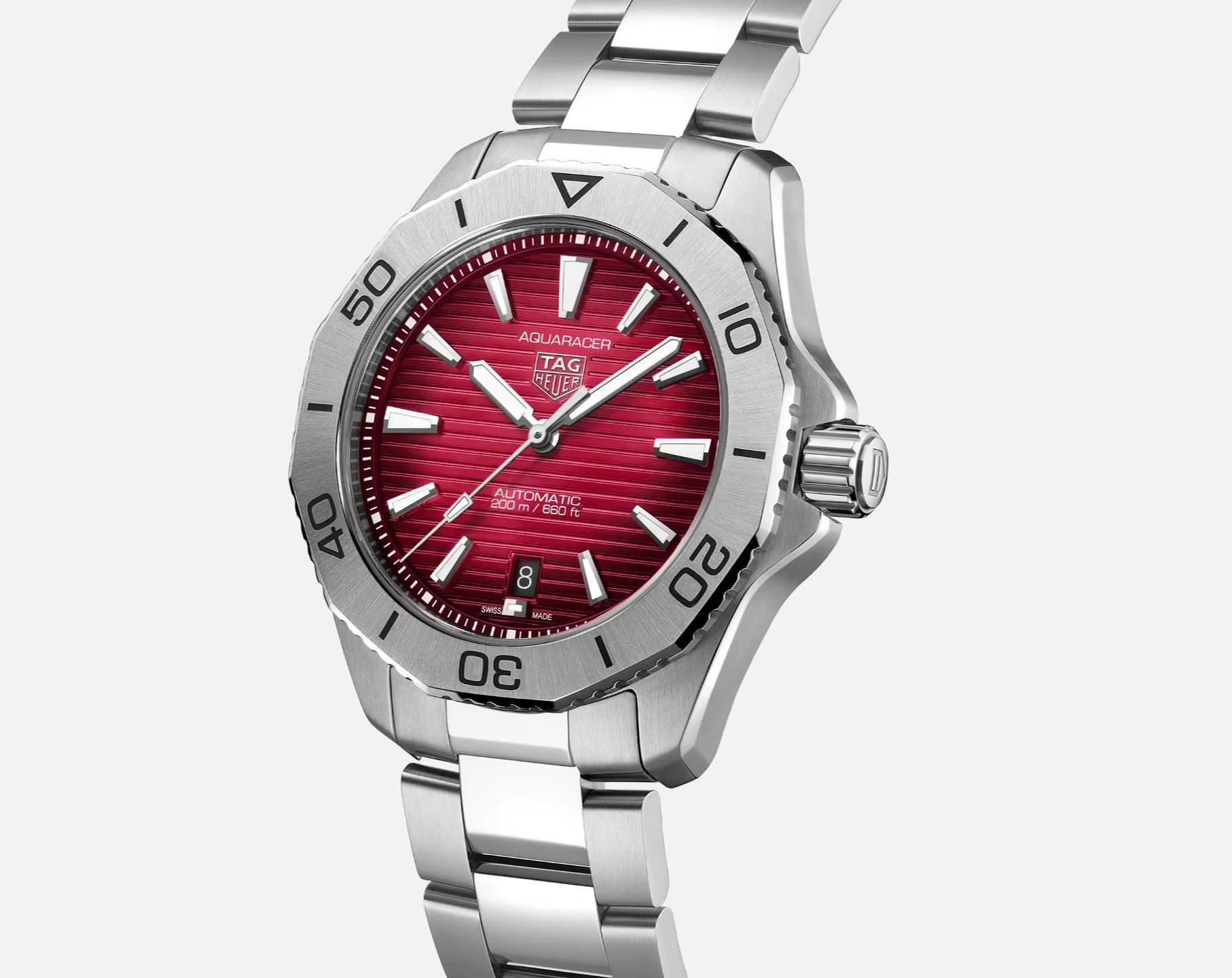 TAG Heuer Aquaracer Professional 200 Red Dial 40 mm Automatic Watch For Men - 3