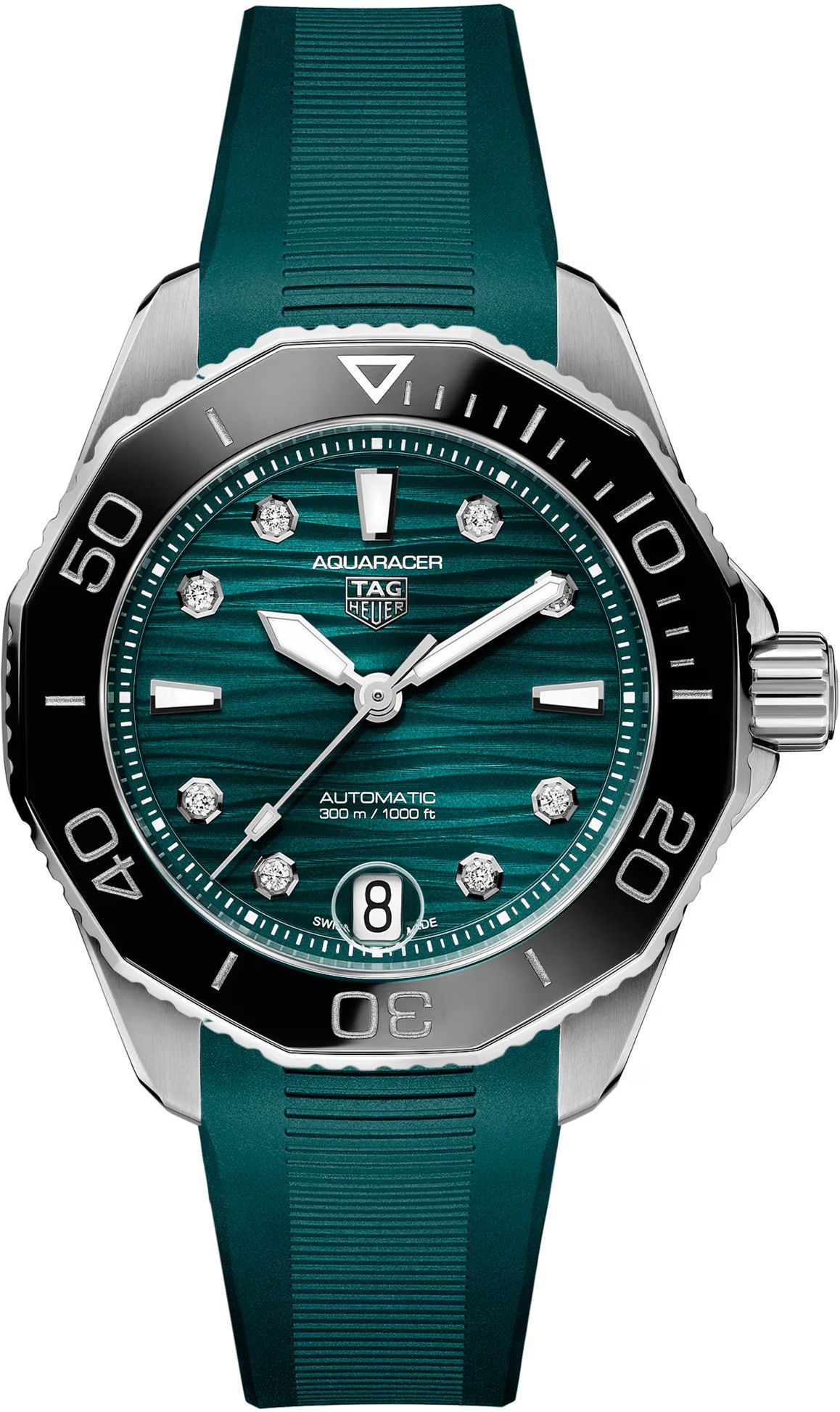 TAG Heuer Aquaracer Professional 300 Green Dial 36 mm Automatic Watch For Women - 1