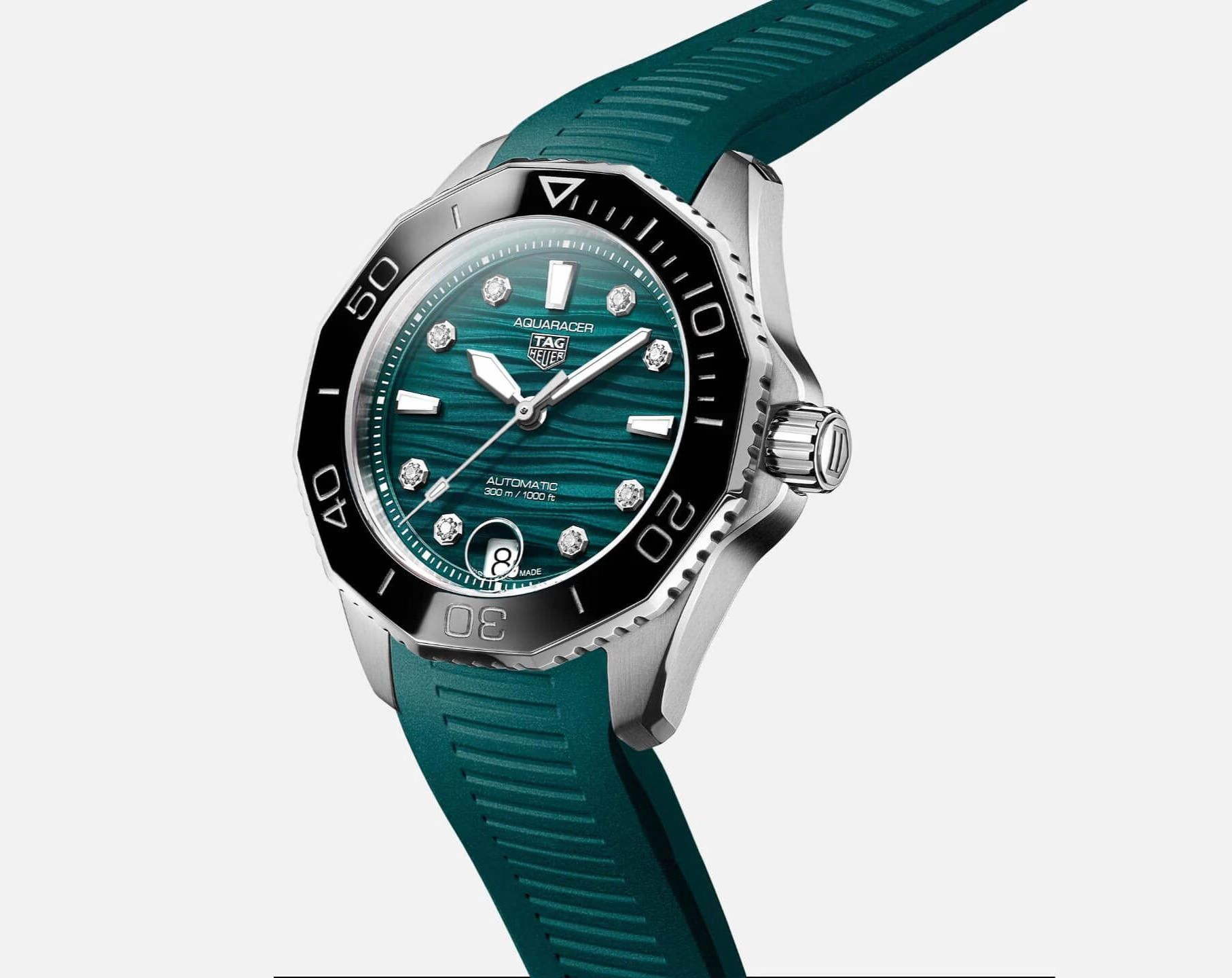 TAG Heuer Aquaracer Professional 300 Green Dial 36 mm Automatic Watch For Women - 3