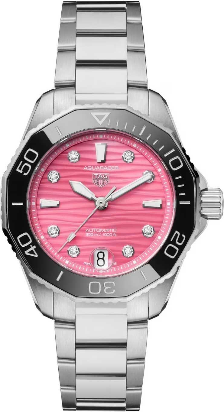 TAG Heuer Aquaracer Professional 300 Pink Dial 36 mm Automatic Watch For Women - 1