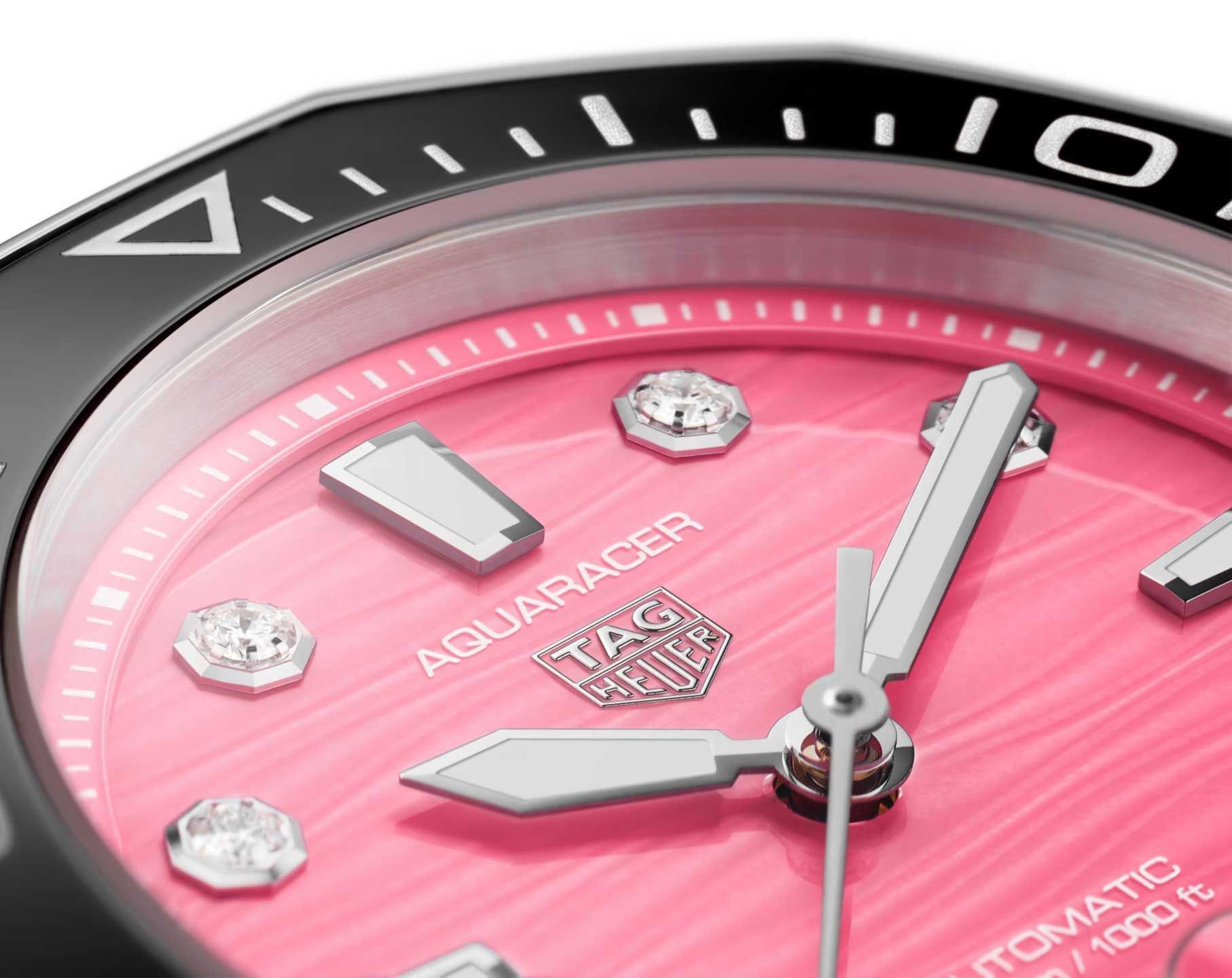 TAG Heuer Aquaracer Professional 300 Pink Dial 36 mm Automatic Watch For Women - 4