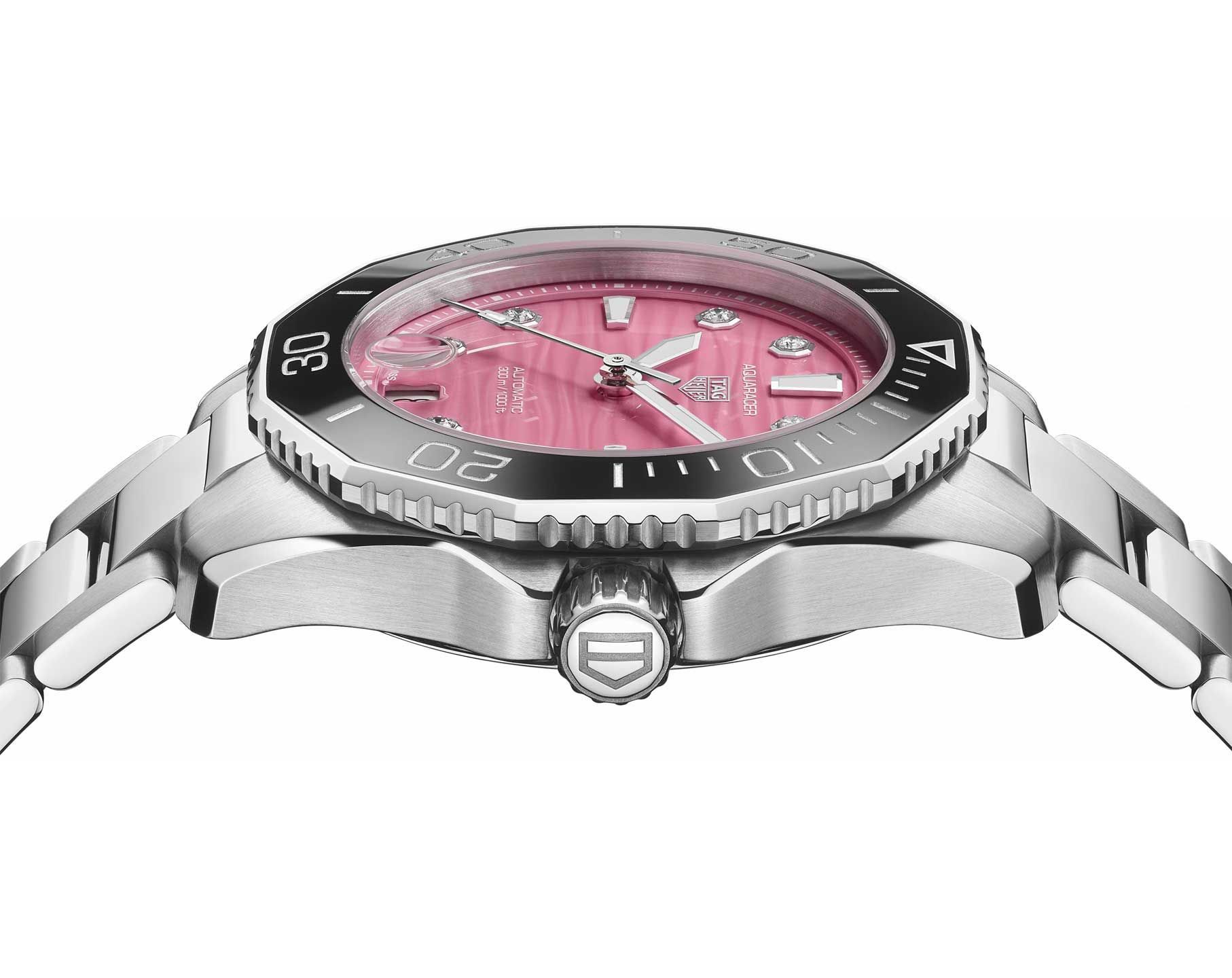 TAG Heuer Aquaracer Professional 300 Pink Dial 36 mm Automatic Watch For Women - 6
