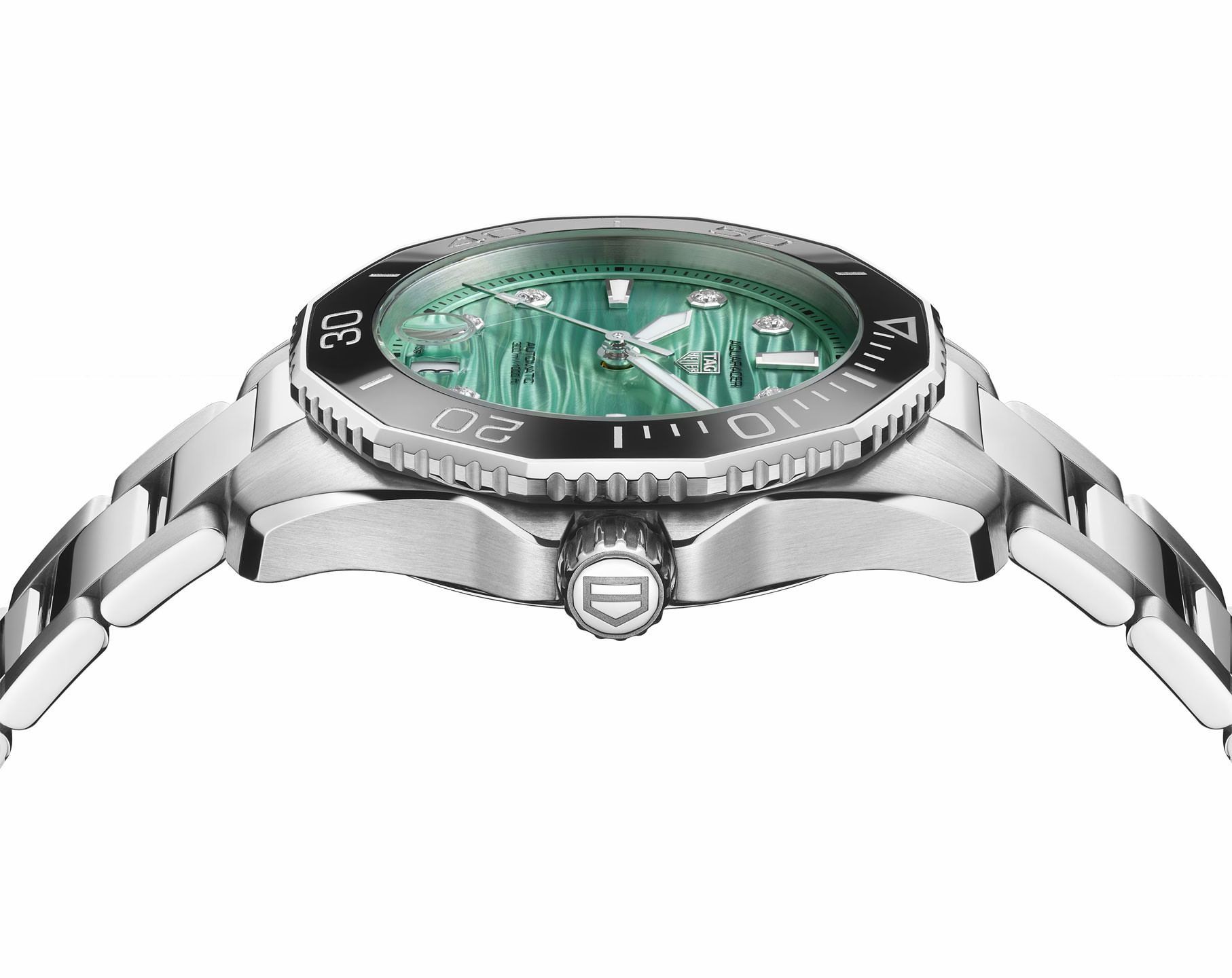 TAG Heuer Aquaracer Professional 300 Green Dial 36 mm Automatic Watch For Women - 6