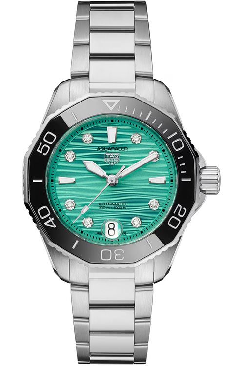 TAG Heuer Aquaracer Automatic Women Watches in Round case Green Dial