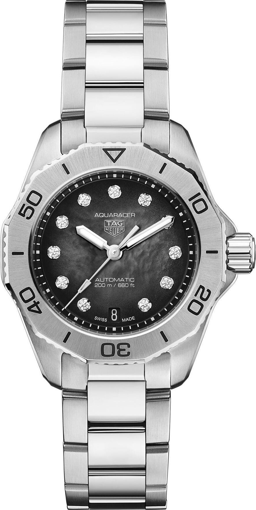 TAG Heuer Aquaracer Professional 200 Black Dial 30 mm Automatic Watch For Women - 1