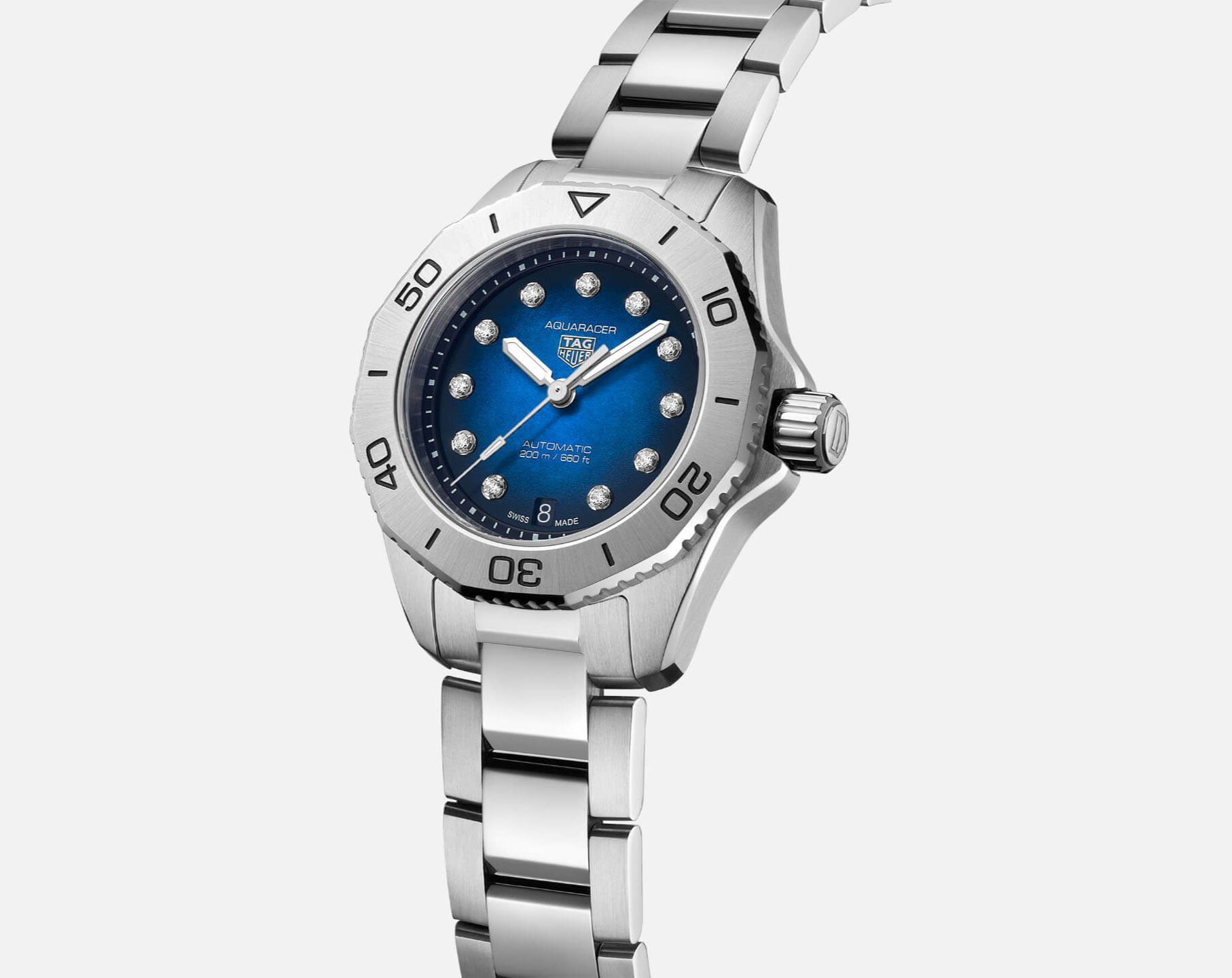 TAG Heuer Aquaracer Professional 200 Blue Dial 30 mm Automatic Watch For Women - 3