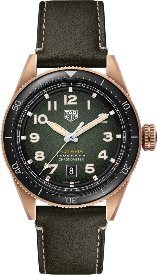 TAG Heuer  42 mm Watch in Green Dial For Men - 1