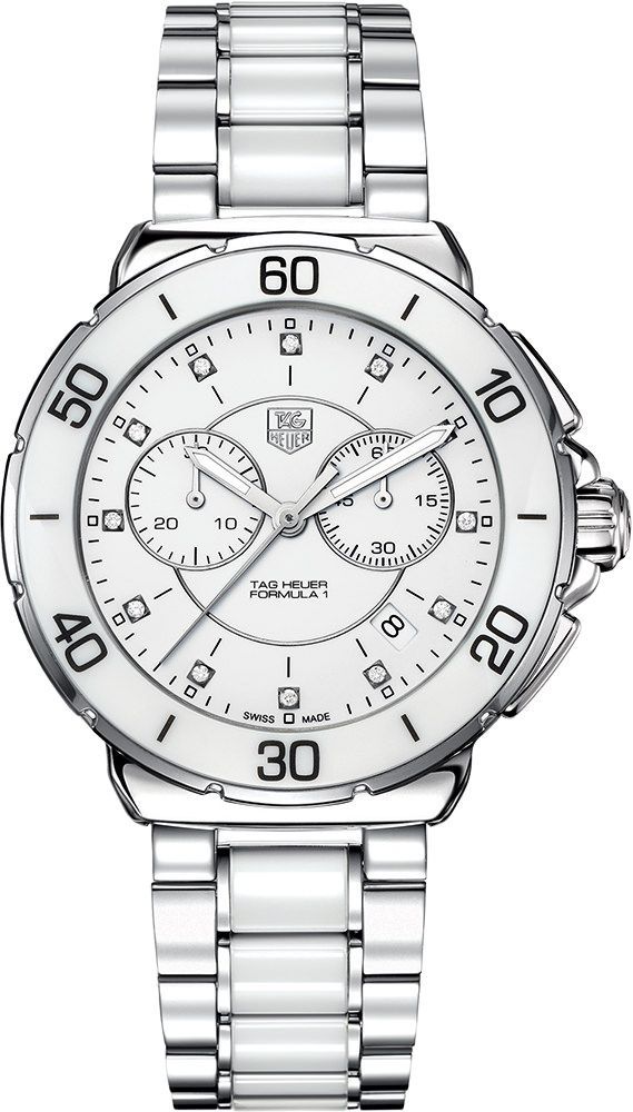 TAG Heuer  41 mm Watch in White Dial For Women - 1