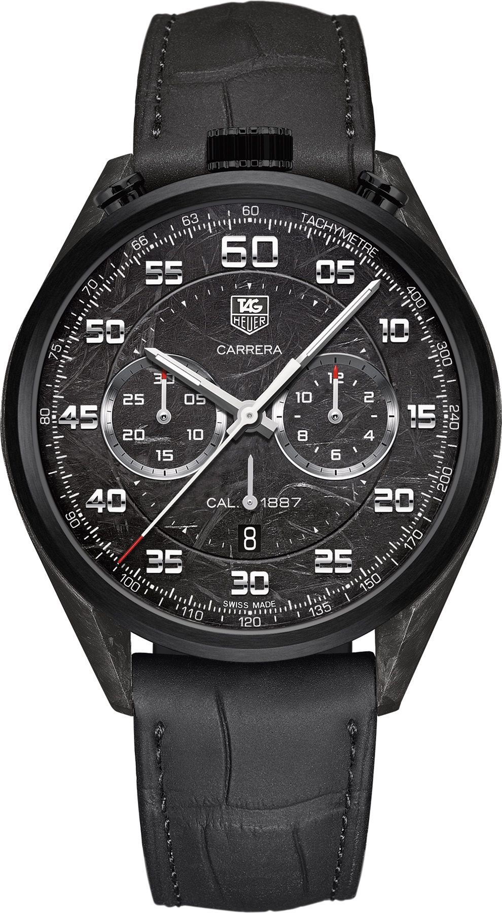 TAG Heuer Calibre 1887 45 mm Watch in Black Dial For Men - 1