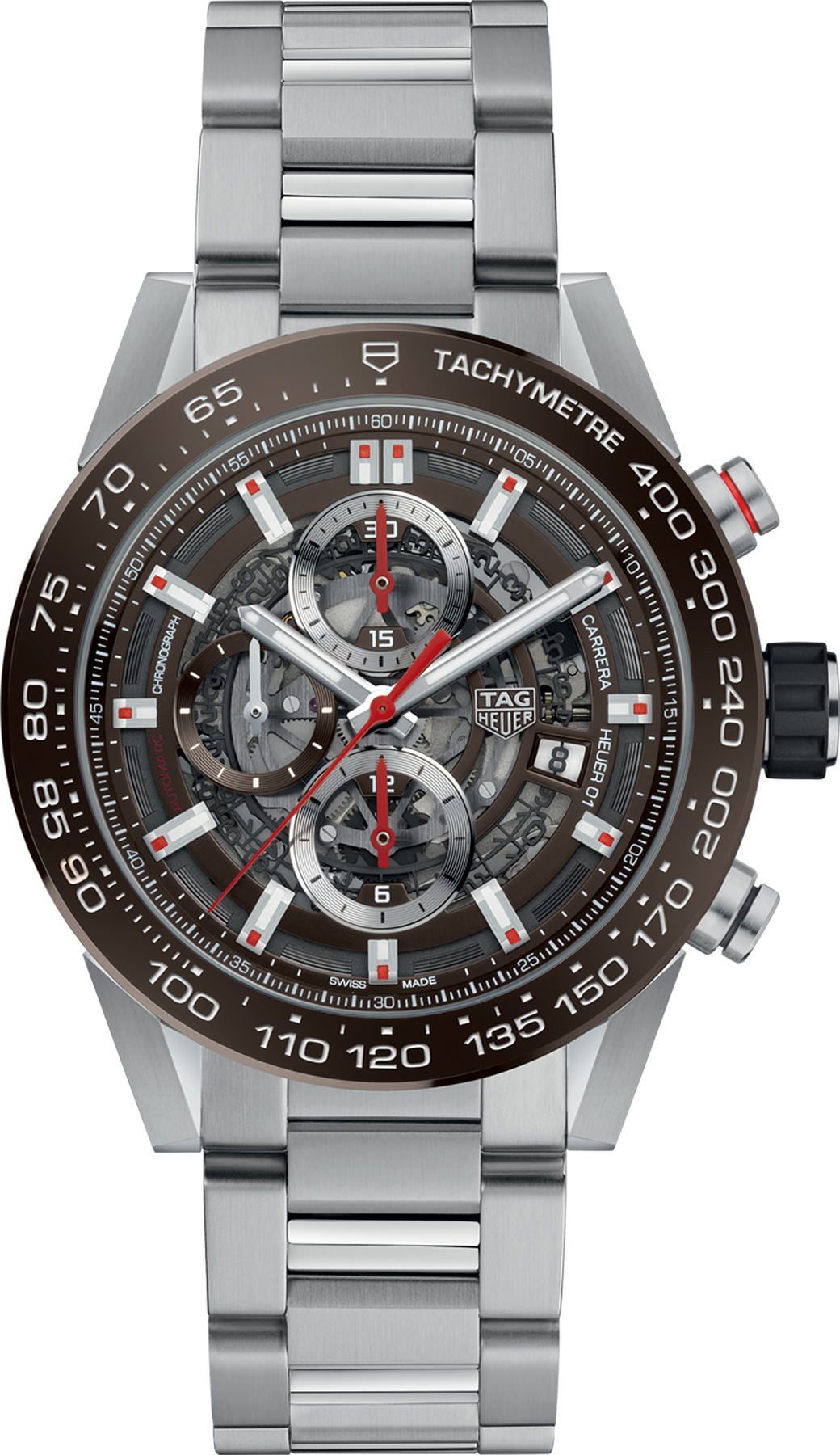 TAG Heuer Carrera Calibre Heuer 01 Skeleton Dial 43 mm Automatic Watch For Men - 1