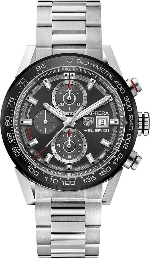 TAG Heuer Carrera Calibre Heuer 01 Grey Dial 43 mm Automatic Watch For Men - 1