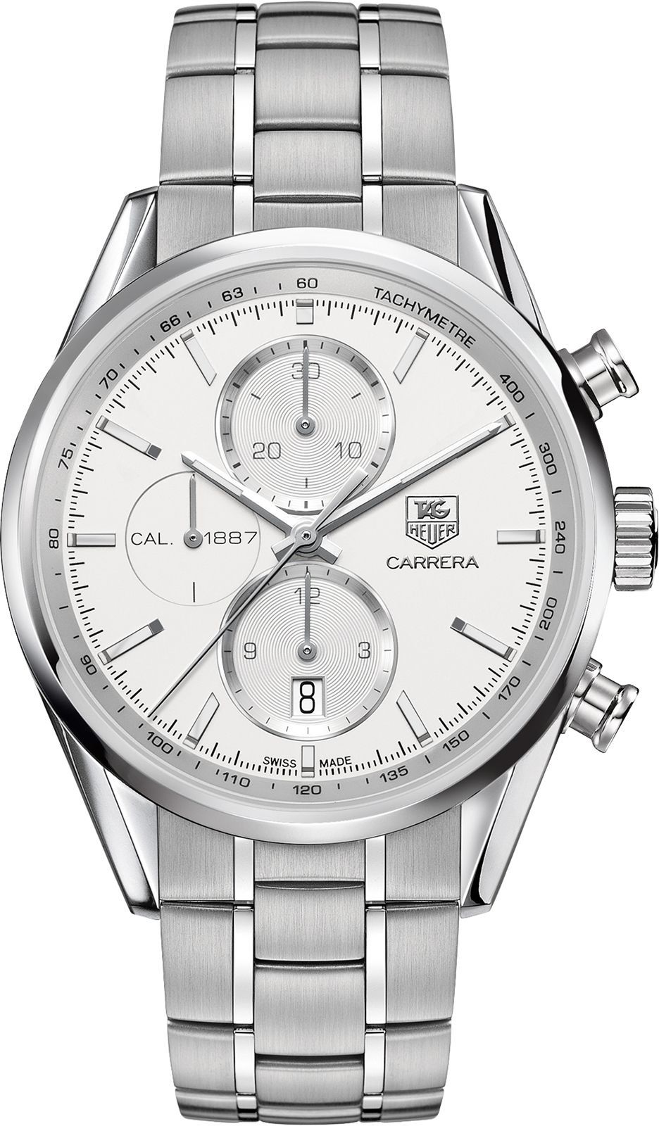 TAG Heuer  41 mm Watch in Silver Dial For Men - 1