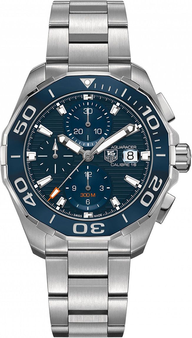 TAG Heuer Calibre 16 43 mm Watch in Blue Dial For Men - 1