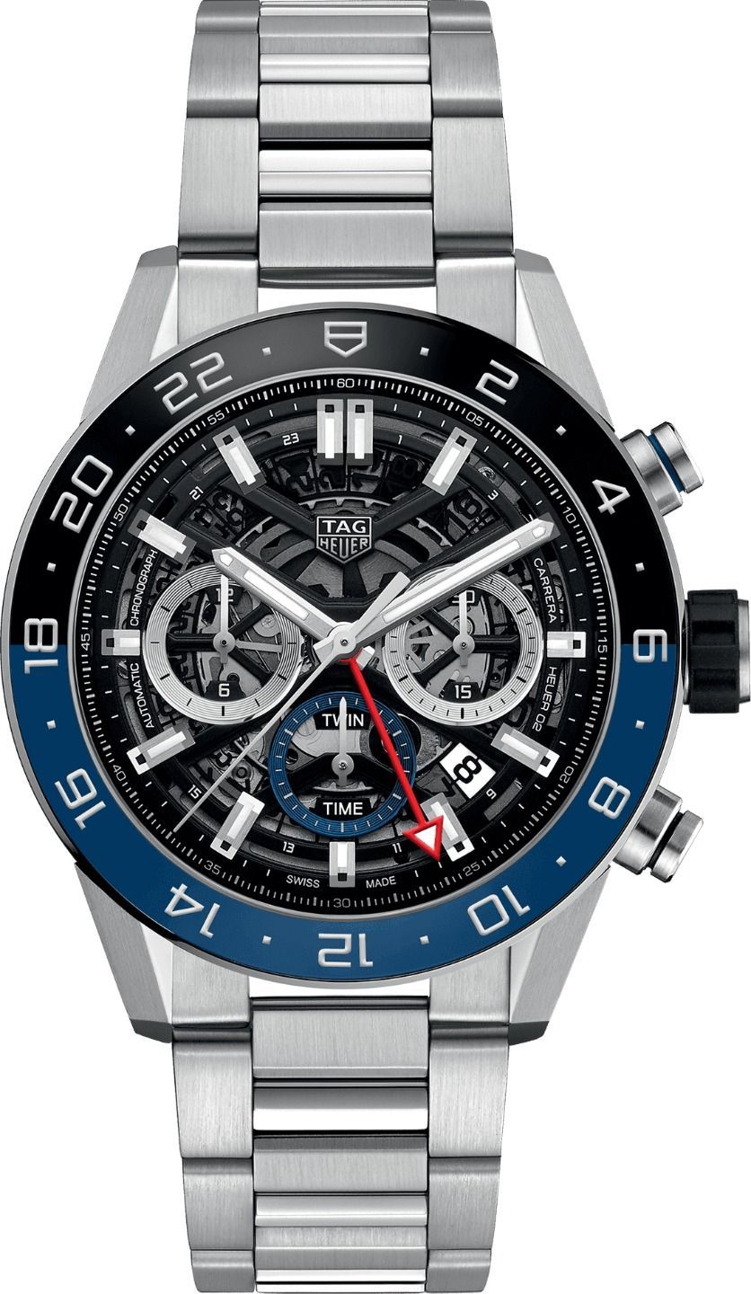 TAG Heuer Carrera  Skeleton Dial 45 mm Automatic Watch For Men - 1