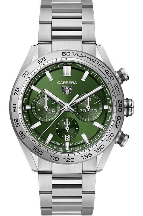 TAG Heuer Carrera 44 mm Watch in Green Dial