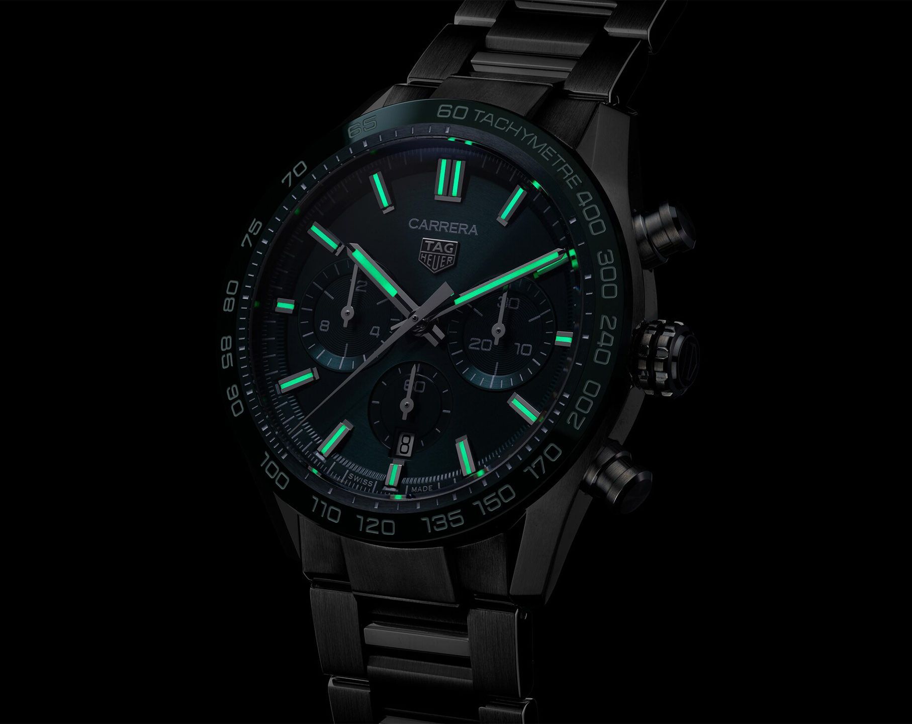 TAG Heuer Carrera  Green Dial 44 mm Automatic Watch For Men - 3
