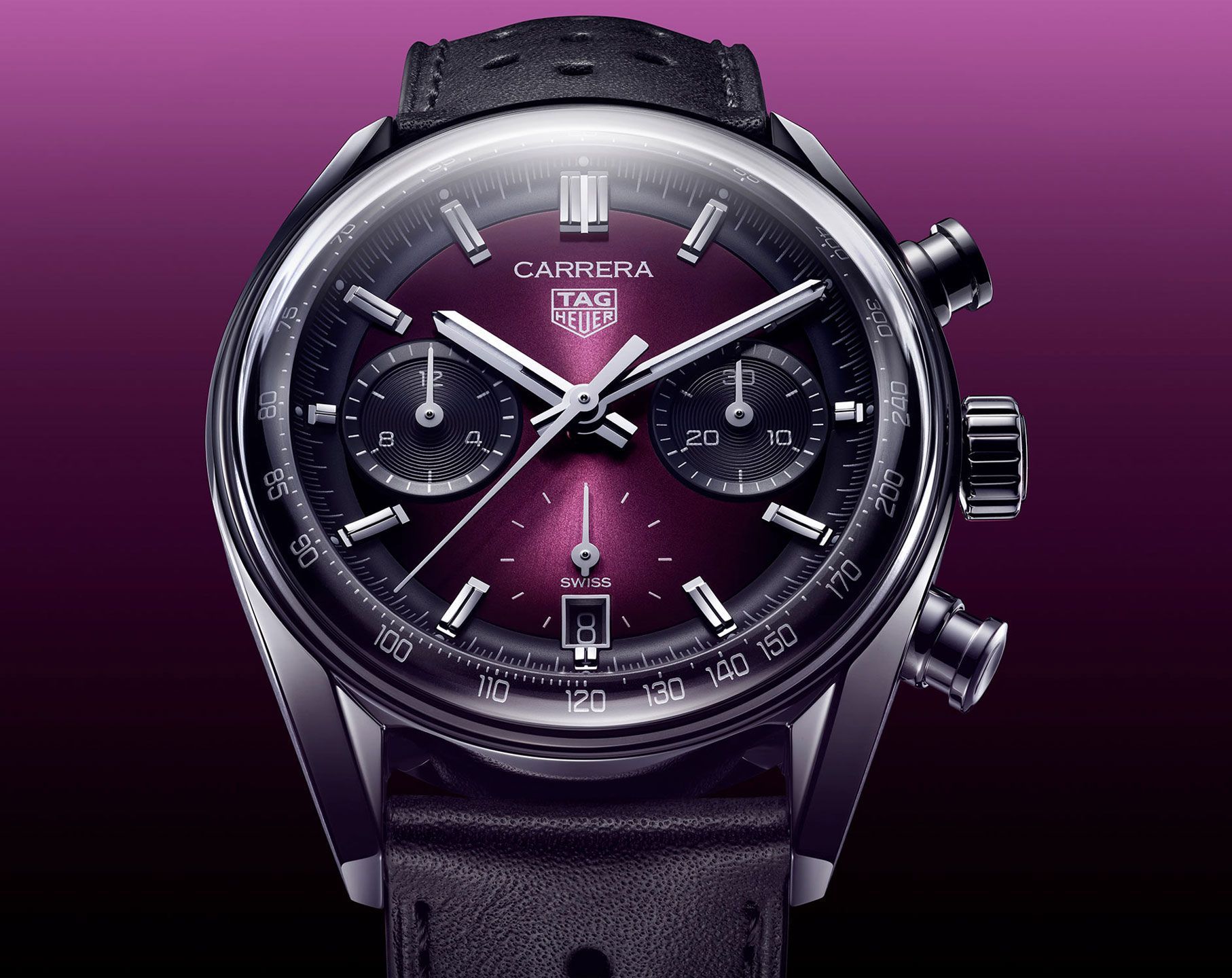 TAG Heuer Carrera  Purple Dial 39 mm Automatic Watch For Men - 4