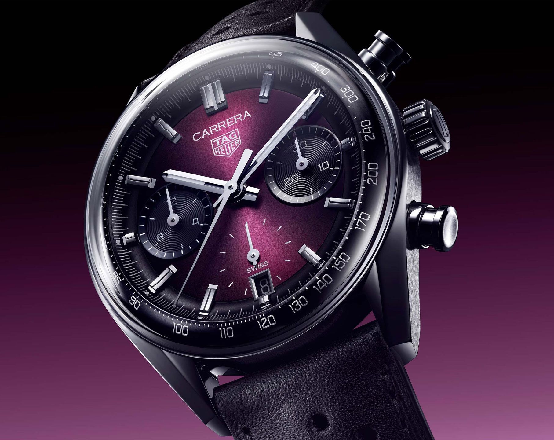 TAG Heuer Carrera  Purple Dial 39 mm Automatic Watch For Men - 5